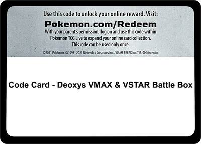 Code Card - Deoxys VMAX & VSTAR Battle Box