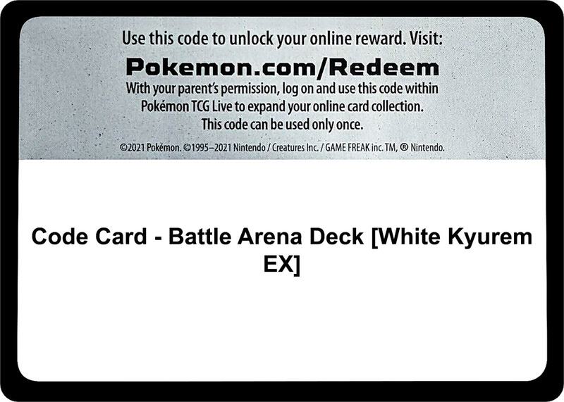 Code Card - Battle Arena Deck [White Kyurem EX]