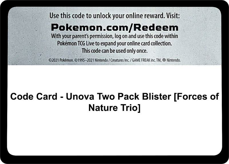 Code Card - Unova Two Pack Blister [Forces of Nature Trio]