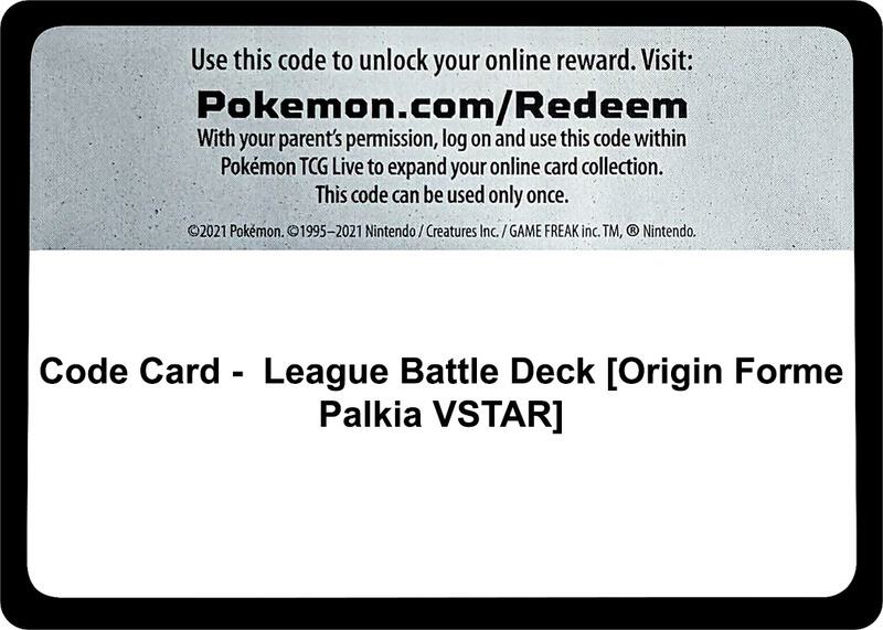 Code Card - League Battle Deck [Origin Forme Palkia VSTAR]