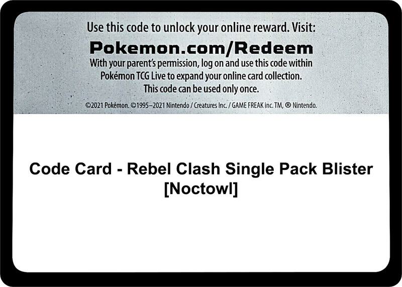 Code Card - Rebel Clash Single Pack Blister [Noctowl]