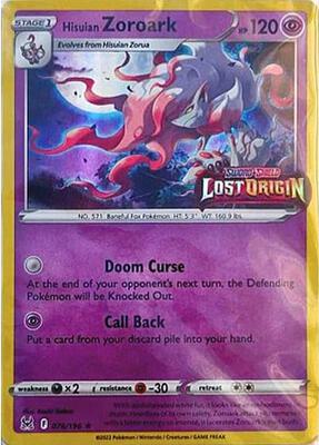 Hisuian Zoroark - 076/196 (Lost Origin Stamped)
