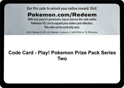 Code Card - Play! Pokemon Prize Pack Series Two