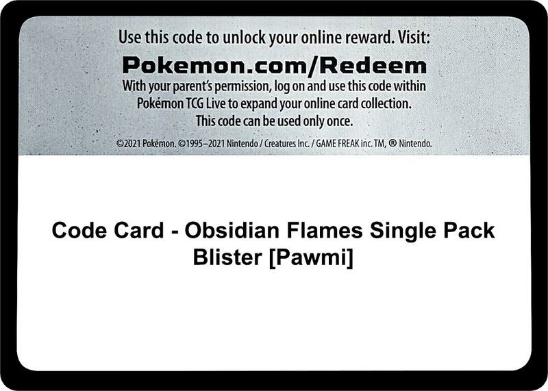 Code Card - Obsidian Flames Single Pack Blister [Pawmi]