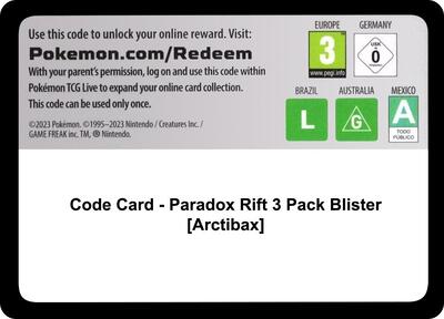 Code Card - Paradox Rift 3 Pack Blister [Arctibax]