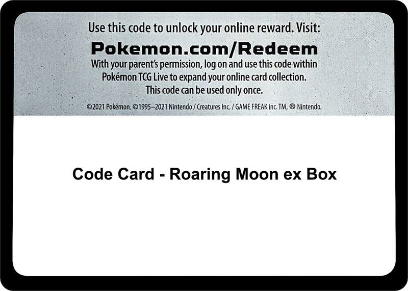 Code Card - Roaring Moon ex Box