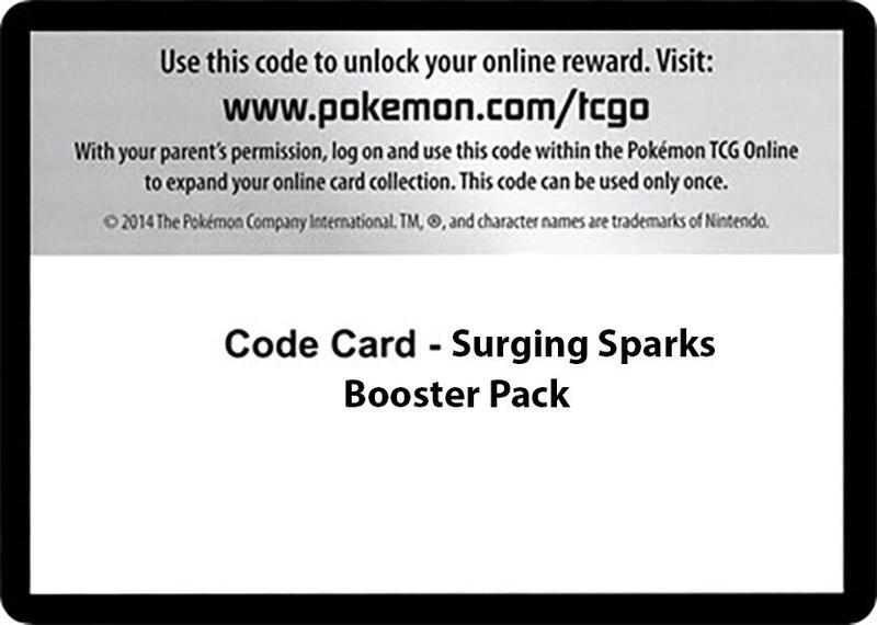 Code Card - Surging Sparks Booster Pack