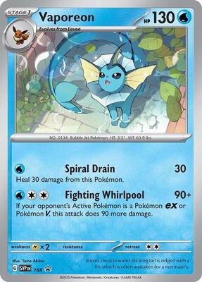 Vaporeon - 168 (Cosmos Holo)