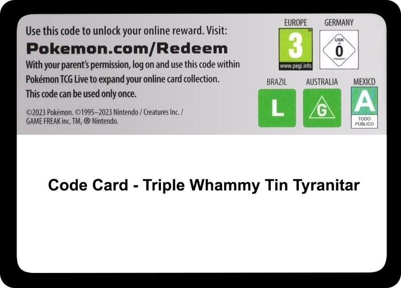 Code Card - Triple Whammy Tin [Tyranitar]