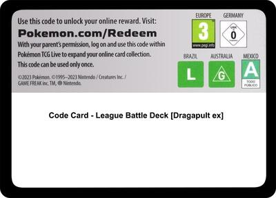 Code Card - League Battle Deck [Dragapult ex]