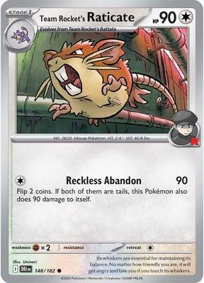 Team Rocket's Raticate - 148/182