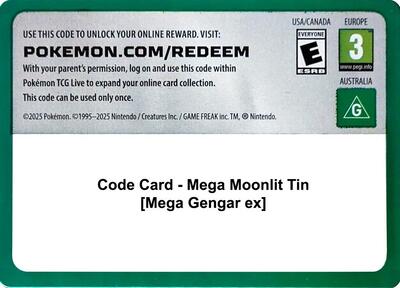 Code Card - Mega Moonlit Tin [Mega Gengar ex]