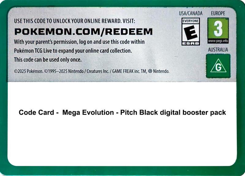 Code Card - Pitch Black Booster Pack