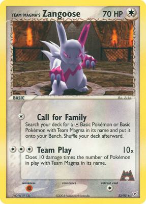 Team Magma's Zangoose